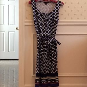 Talbots geo design sleeveless cotton dress